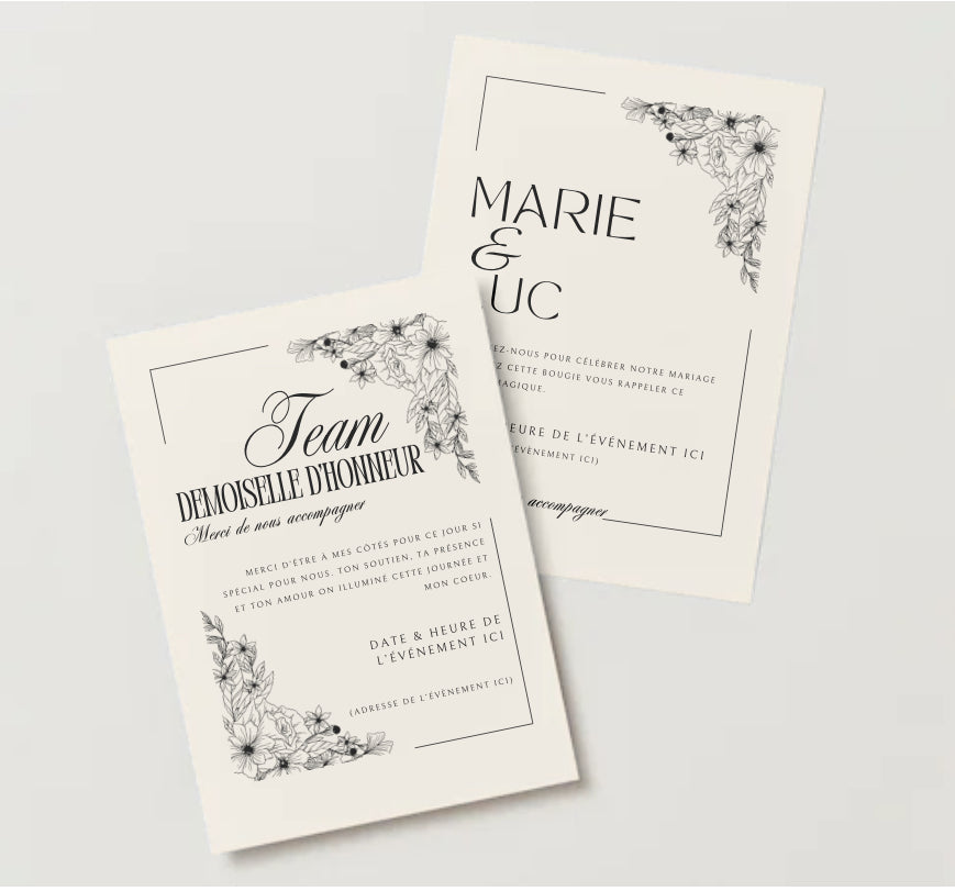BOUGIE : DEMOISELLE D'HONNEUR (NOM PERSONNALISABLE)