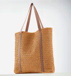 SAC FOURRE-TOUT EN PAILLE TRESSÉE - DayaCosméti-K