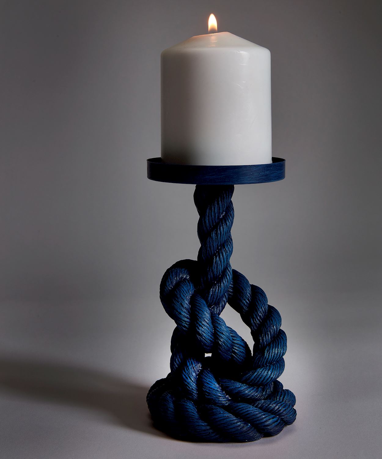 BOUGEOIR NOEUD DE CORDE - Déesse Créations Artisanales
