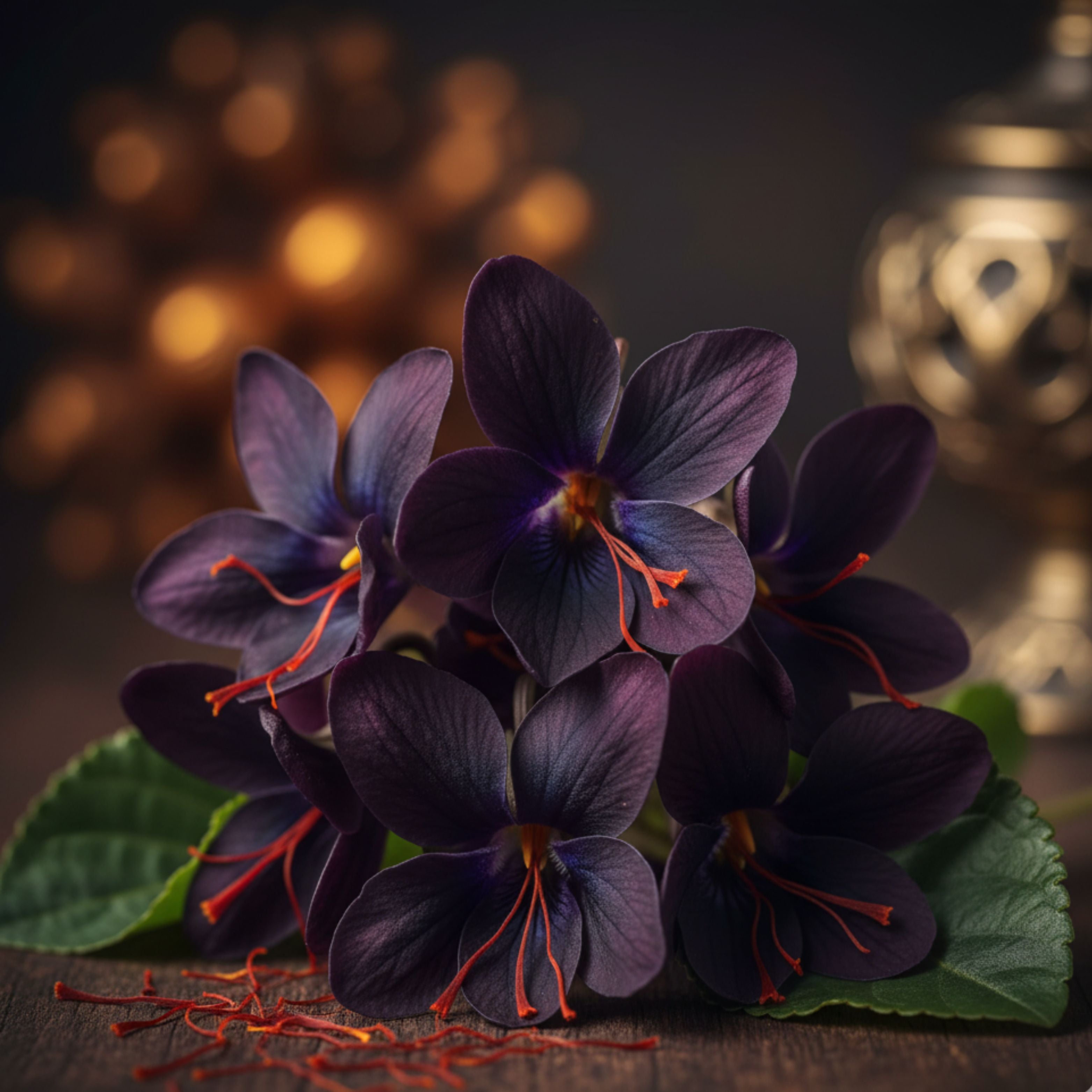 BOUGIE GRAND FORMAT: VIOLETTE NOIR & SAFRAN