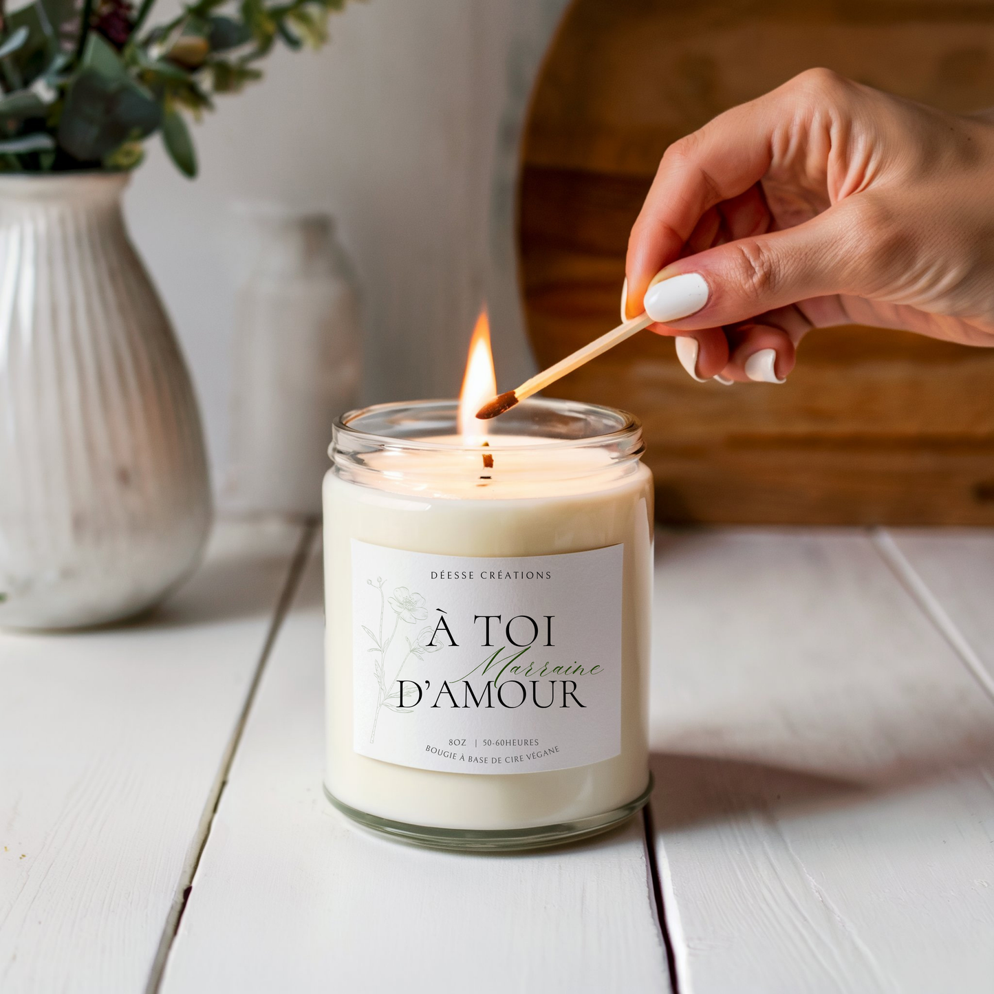BOUGIE MESSAGE: POUR MARRAINE