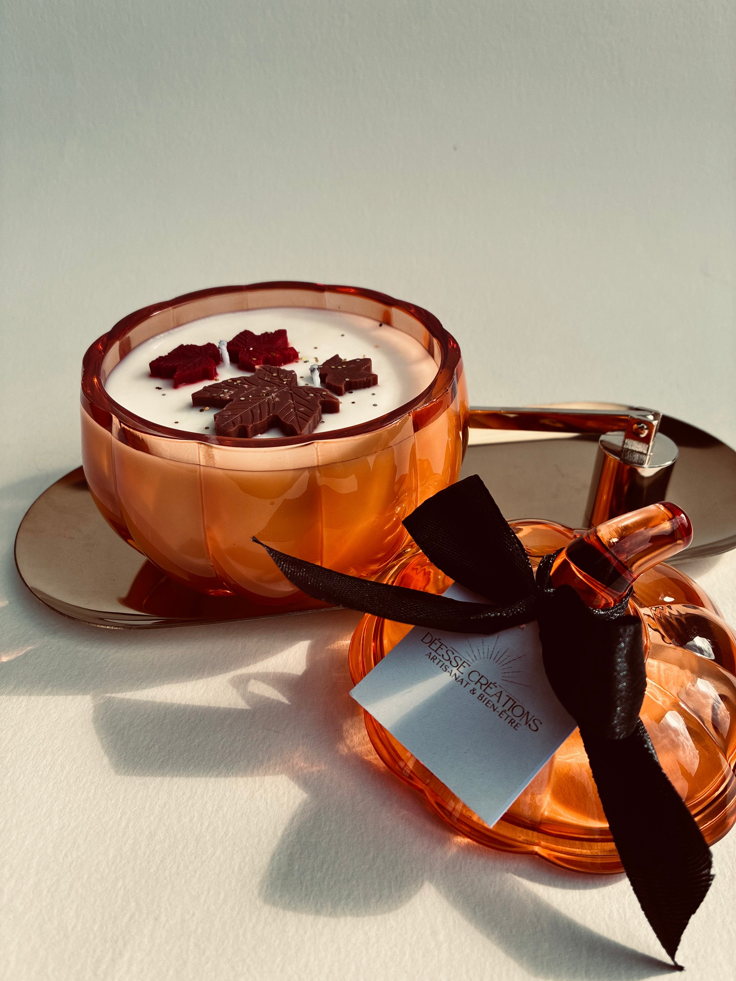 BOUGIE D’AUTOMNE: CACAO CHAUD & CITROUILLE