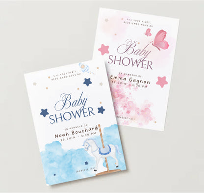 BOUGIE PERSONNALISABLE POUR BABY SHOWER