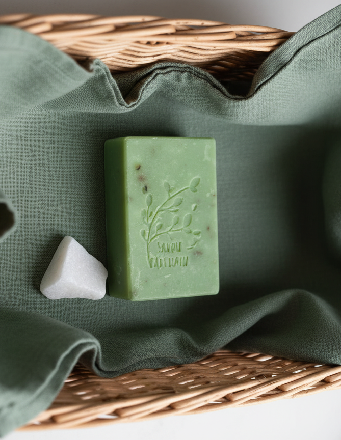 SAVON SOLIDE: ÉCLAT D'OCÉAN WAKAME🌊 - Déesse Créations Artisanales