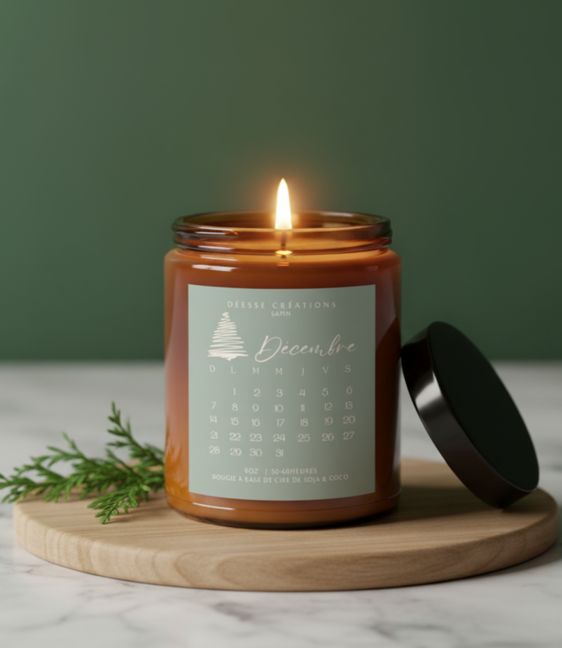 BOUGIE CALENDRIER DE L'AVENT FORÊT ENCHANTÉE