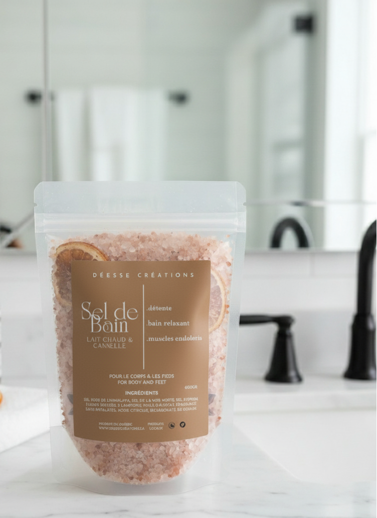 SEL DE BAIN: LAIT CHAUD & CANNELLE