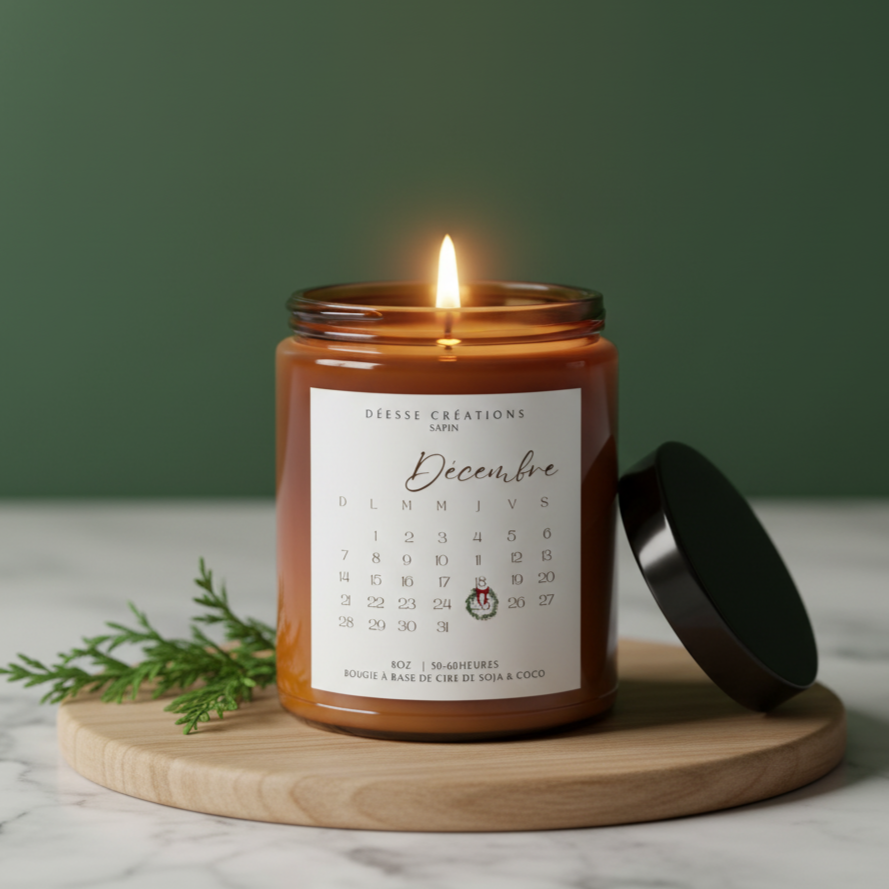 BOUGIE CALENDRIER DE L'AVENT FRASIER FIR